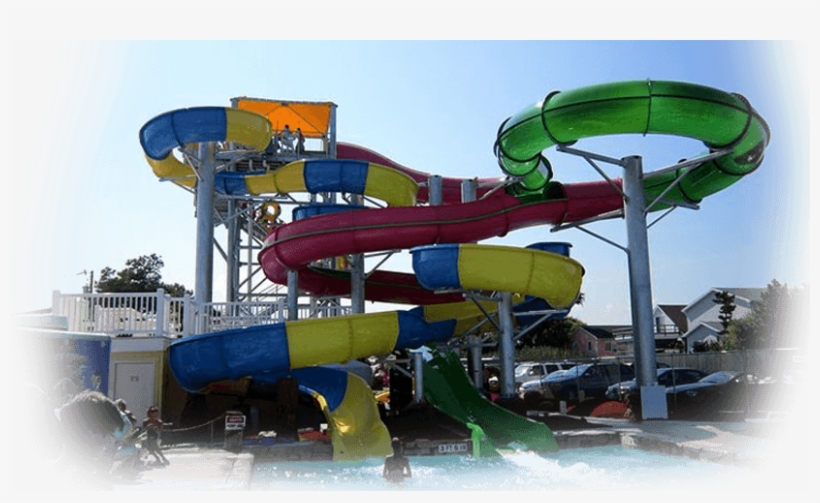 Colorful Spiral Waterslide At Ocean City Waterpark - Thunder Lagoon Water Park Ocean City Md, transparent png download