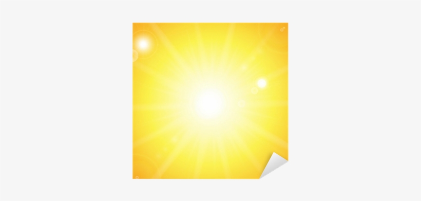 Sun And Sunbeams On Orange Background Sticker • Pixers® - Light, transparent png download