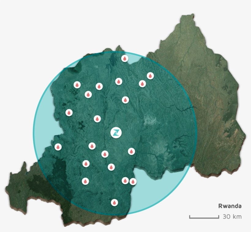 Ups, Zipline Strike Deal With Rwandan Government For - Zipline Drone Map, transparent png download