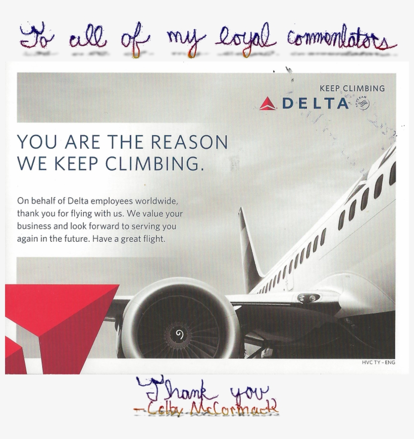 Who Doesn't Love A Handwritten Thank You Card For All - Delta Wing, transparent png download
