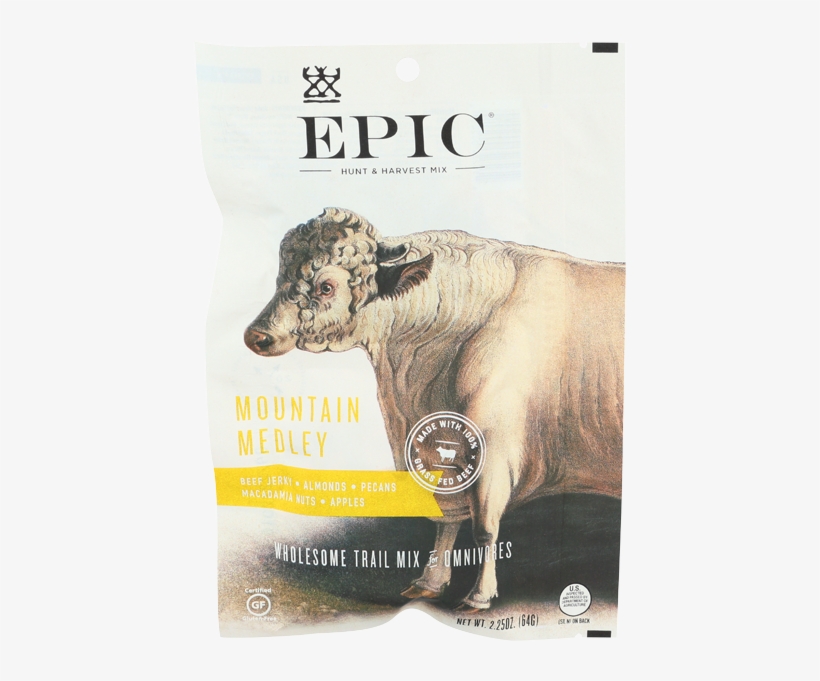 Epic Beef Jerky Mountain Medley Trail Mix Bag-2 - Epic - Hunt & Harvest Mix Mountain Medley - 2.25, transparent png download