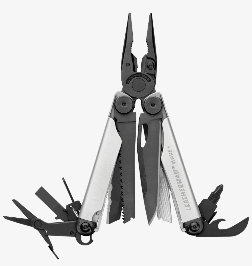 Leatherman Black & Silver Wave Multi-tool, Black And - Leatherman Wave Plus Black, transparent png download
