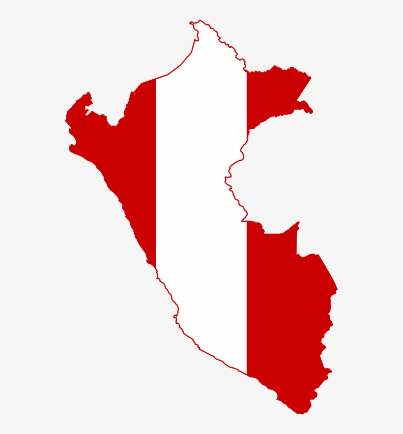 Com/flag Map/flag Map Of Peru-555px - Peru Flag Map, transparent png download