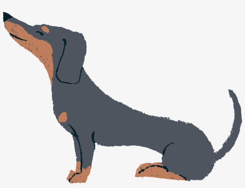 Hand Drawn Cute Cartoon Dog Vector Image - Dog, transparent png download