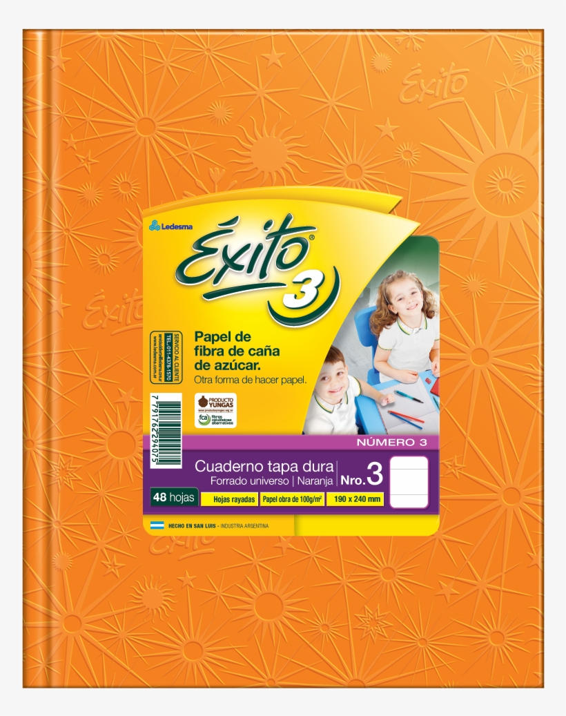 Cuaderno Éxito E3 Naranja - Exito Hojas, transparent png download