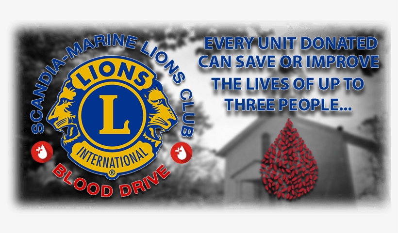 Scandia-marine Lions Club Blood Drive - Lions Club International, transparent png download