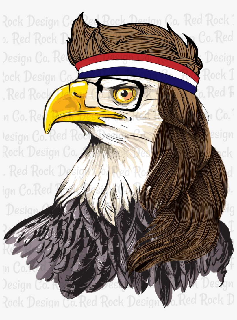 Joe Dirt Eagle With Mullet - Eagle Illustration, transparent png download