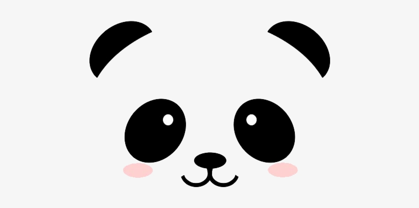 Pandas Kawaii Png Cute Cartoon Panda Face Transparent PNG 736x414 