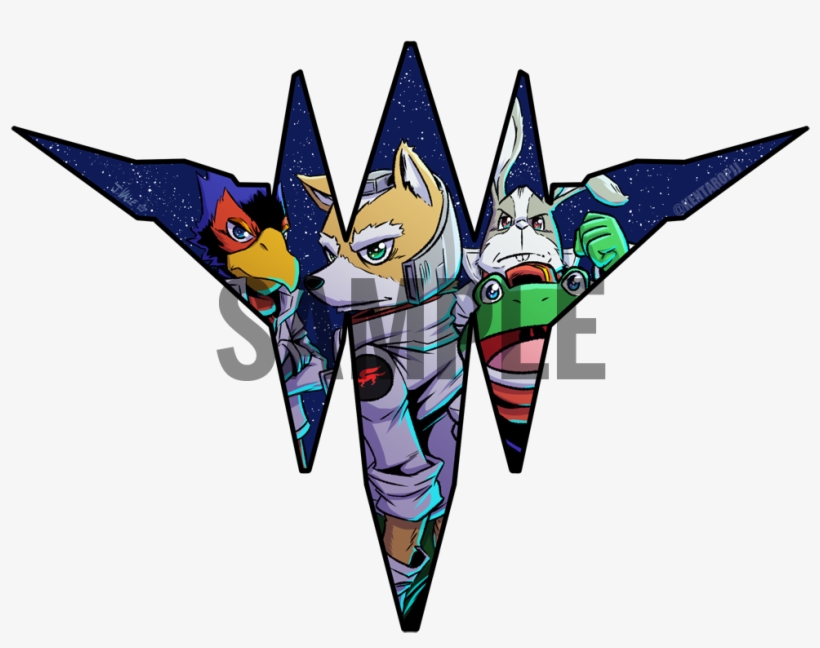 All Aircraft Report Star Fox Vinyl Sticker - Illustration, transparent png download