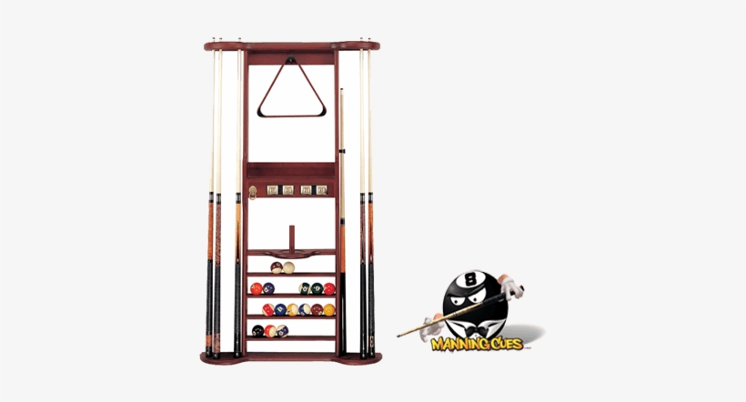 Cue & Case 7 Cue Wall Rack W Accessory Hooks &, transparent png download