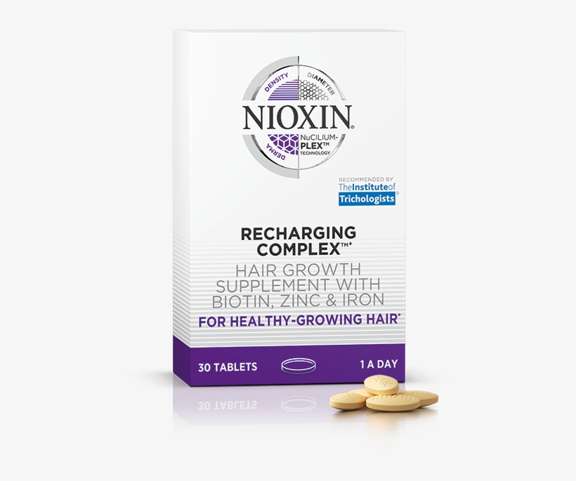 Nioxin Recharging Complex Hair Growth Supplement, transparent png download