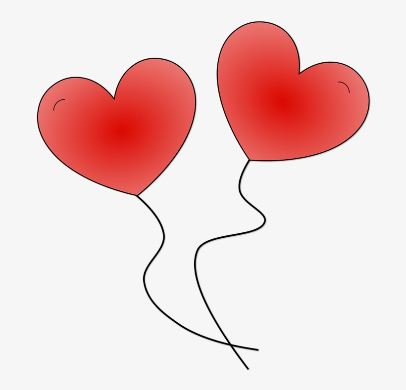 Heat Clipart Two Heart - Globos De Corazones Png, transparent png download