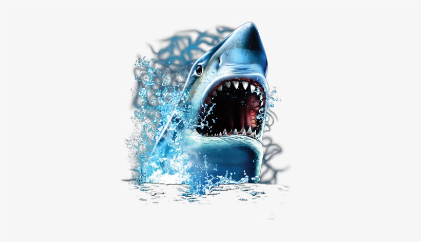 Shark Bite Cabochon Glass Black Chain Fashion Pendant, transparent png download