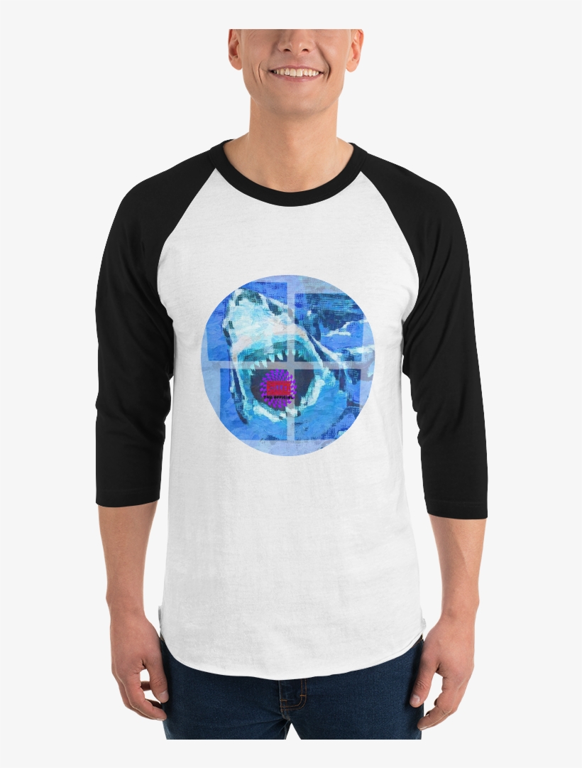 Shark Bite Miller The Official 3/4 Sleeve Raglan Shirt - Raglan Sleeve, transparent png download