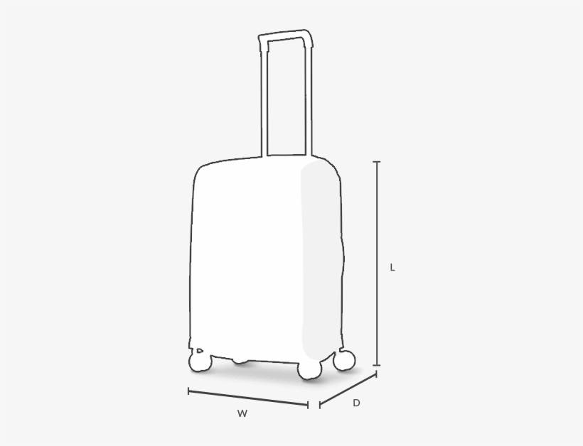 Product Dimensions - Suitcase, transparent png download
