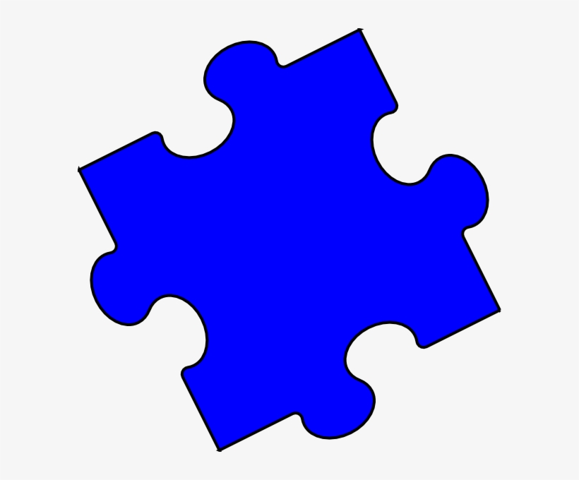 Dark Blue Puzzle Piece, transparent png download