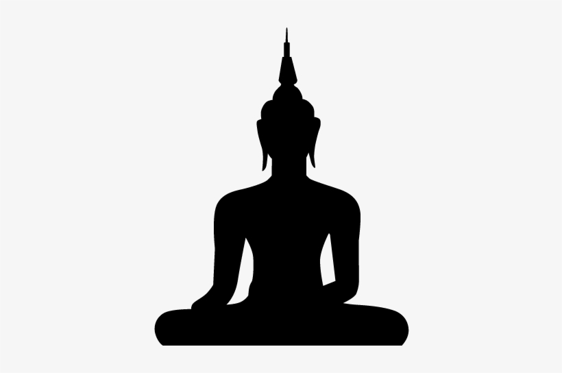 Buddha Silhouette Decal - Buddha Silhouette, transparent png download
