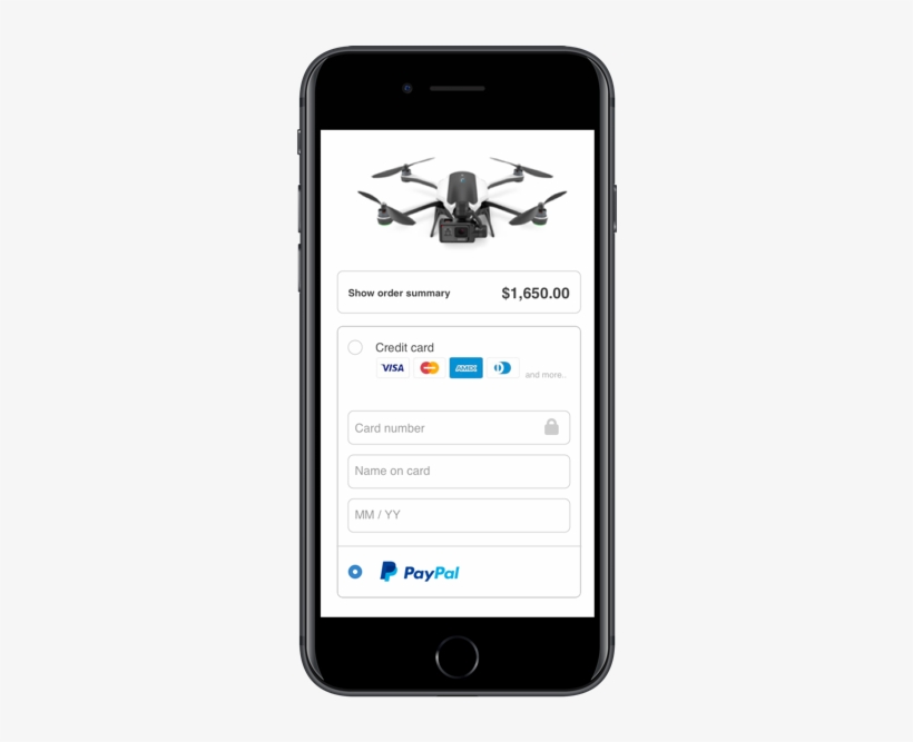 Start Accepting Credit And Debit Cards With Paypal - Gopro Karma Drone Camera, transparent png download