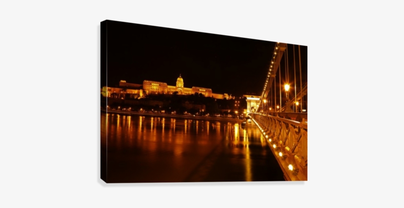 Buda Castle And Chain Bridge 45 Canvas Print - Danube, transparent png download