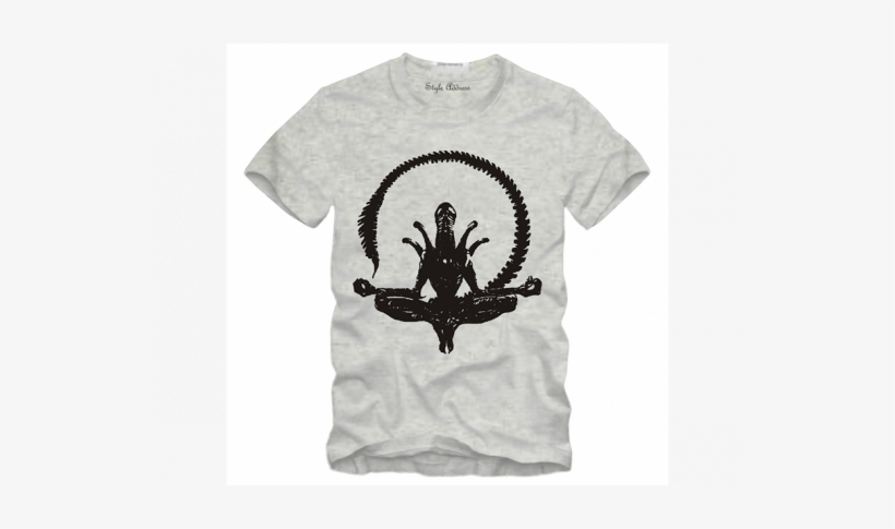 Alien Vs Predator Tee, T-shirts - Alien Meditating Badge, transparent png download