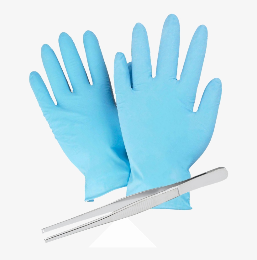 Image Of Blue Laboratory Gloves With Small Pair Of - Glove, transparent png download