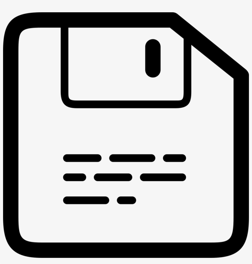 Save With Disquette Button Outline Comments - Icon, transparent png download