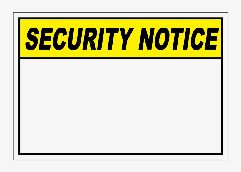 Securitynotice - Building Is Alarmed Security Sign - 14" Wide X 10", transparent png download