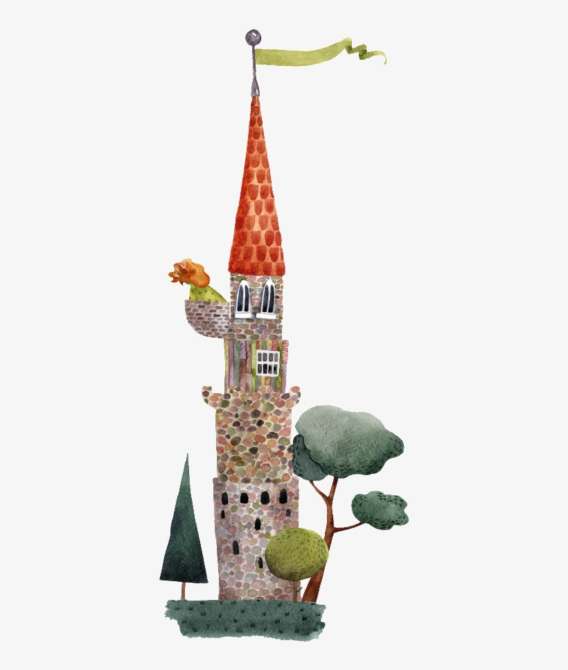 Hand Drawn Cartoon Castle Png Transparent - Portable Network Graphics, transparent png download