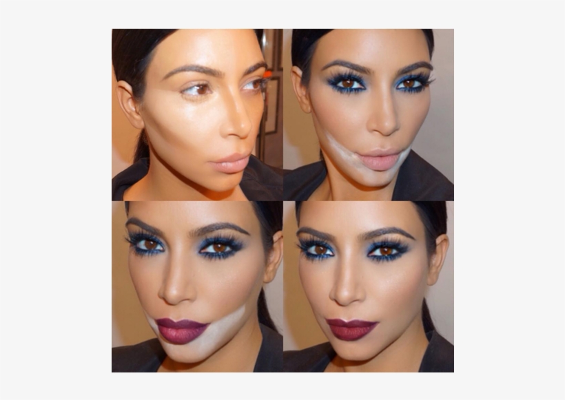 @kimkardashian Instagram - Contours Makeup, transparent png download