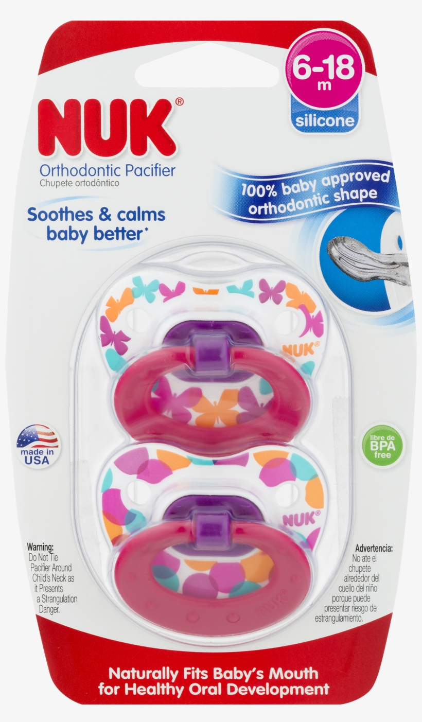 Orthodontic Pacifier Nuk 6 18, transparent png download