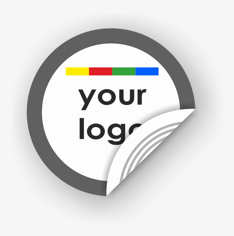 Picture Of Custom Logo Round Sticker Border - Sticker, transparent png download