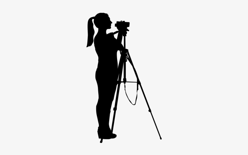 Camera Woman Silhouette Png, transparent png download