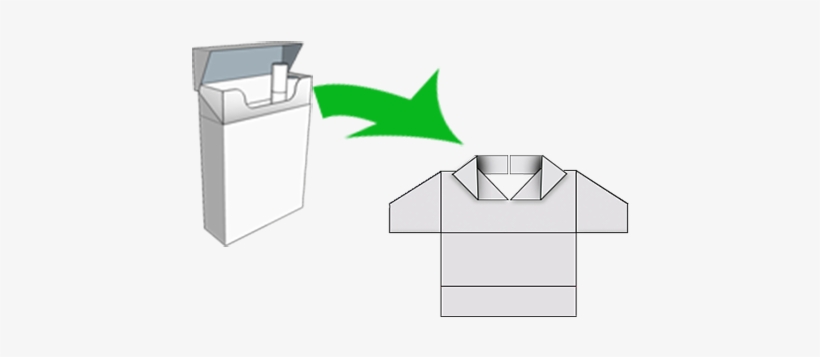 How To Fold A Cigarrete Box Polo-shirt - Polo Shirt, transparent png download