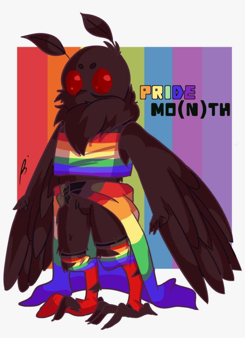 “mothman Is Mlm And Nb And Anyone Who Disagrees Can - Lgbt Cryptid, transparent png download