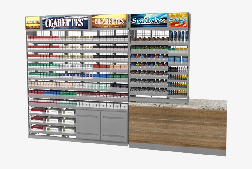 Cigarettedisplaysizes - Gas Station Cigarette Display, transparent png download