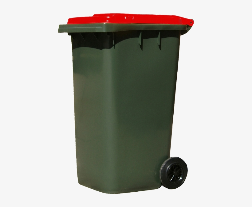 Red L - Red Lid Garbage Bin, transparent png download
