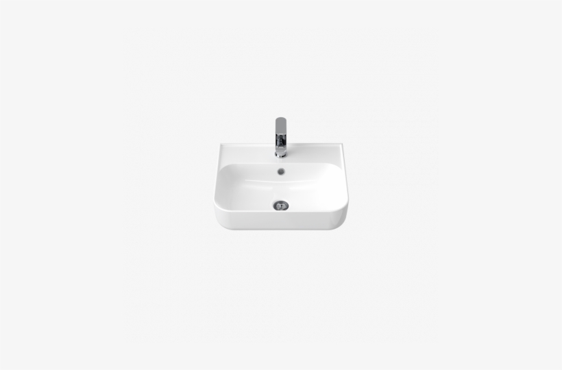 877915w Sculptural Rectangular 500 Wall Basin 1th Of - Bathroom Sink, transparent png download