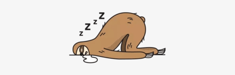 Zzzz Sleepy Sloth Zzz - Sticker, transparent png download