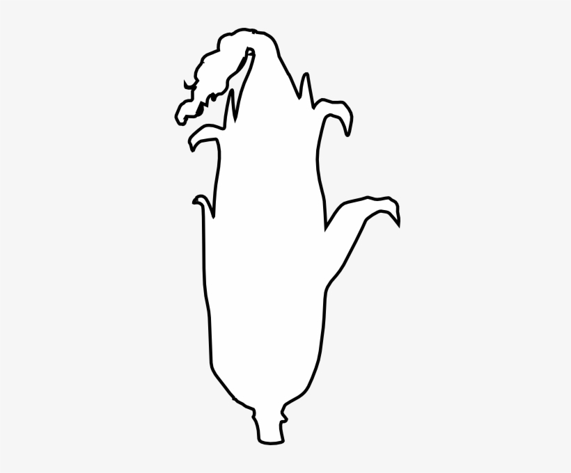 Corn Ear Outline Svg Clip Arts 330 X 600 Px, transparent png download