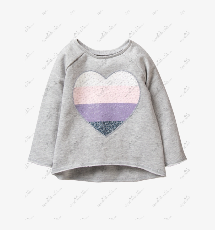 Sparkle Heart Pullover - Long-sleeved T-shirt, transparent png download