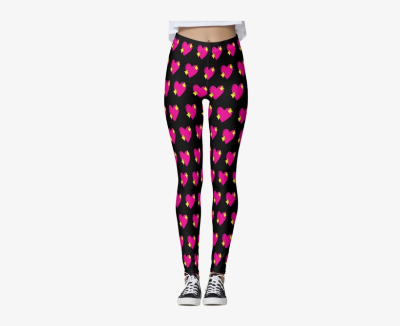 Sparkle Heart Thick Band Leggings - Hd Leggings, transparent png download