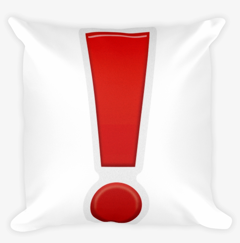 Emoji Pillow - Exclamation Mark - Throw Pillow, transparent png download