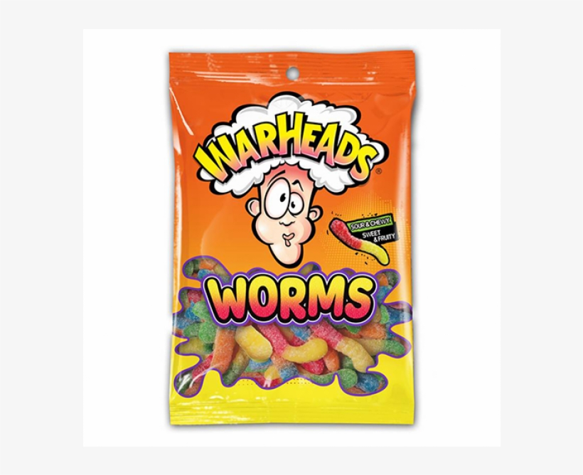 Warheads Worms - Warheads Sour Worms 5 Oz (142g), transparent png download