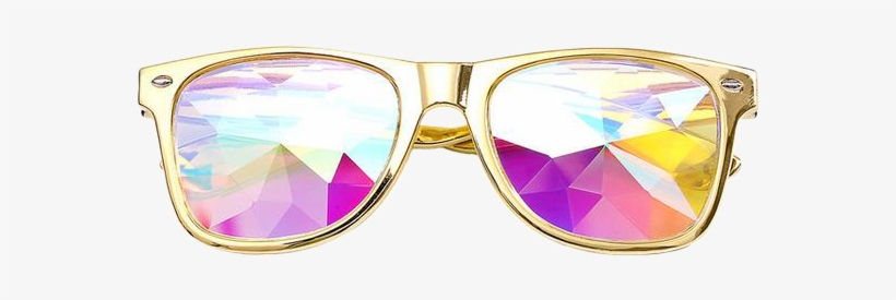 Square Kaleidoscope Glasses-onelove Rave Life - Diamond Lense Sunglasses, transparent png download