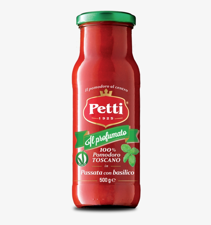 Strained Tomatoes With Basil - Passata Petti, transparent png download