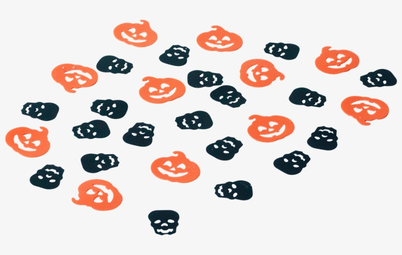 1 - Konfetti Græskar/dødningehoveder, transparent png download