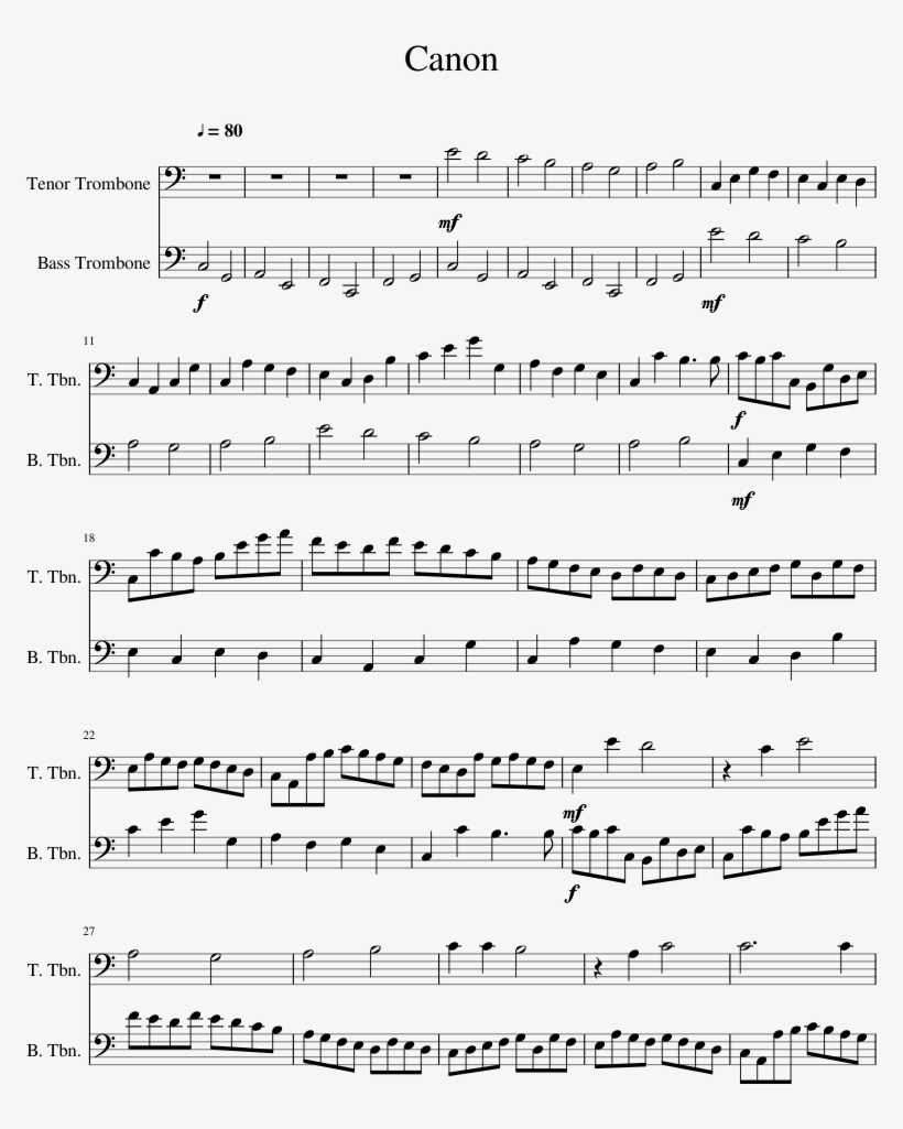 Canon Sheet Music 1 Of 5 Pages - Woogie Bugle Boy Sheet Music, transparent png download