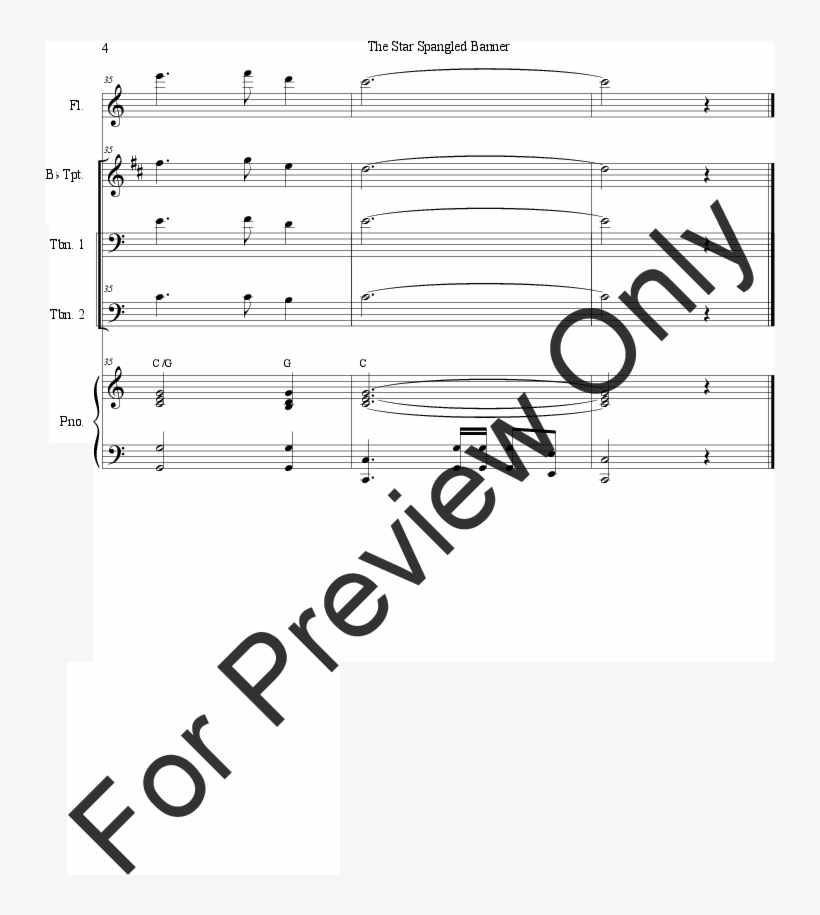 The Star Spangled Banner Thumbnail - Saxophone Quartet, transparent png download