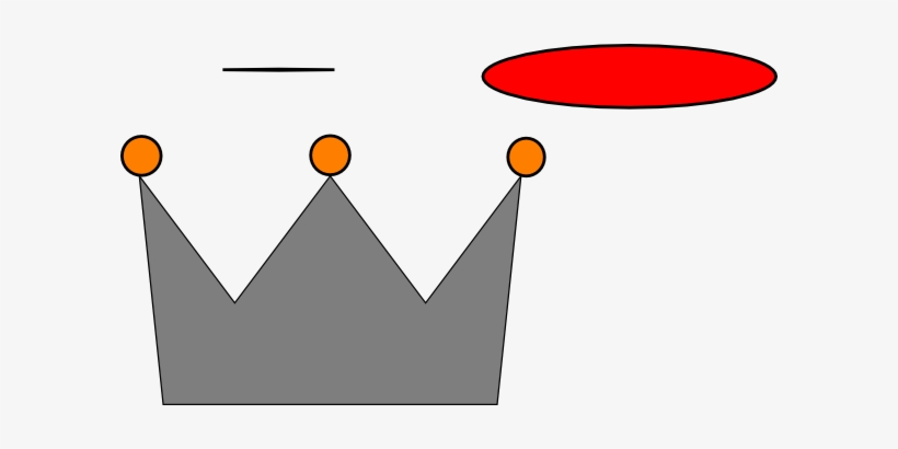 Simple Crown Orange And Gray - Clip Art, transparent png download
