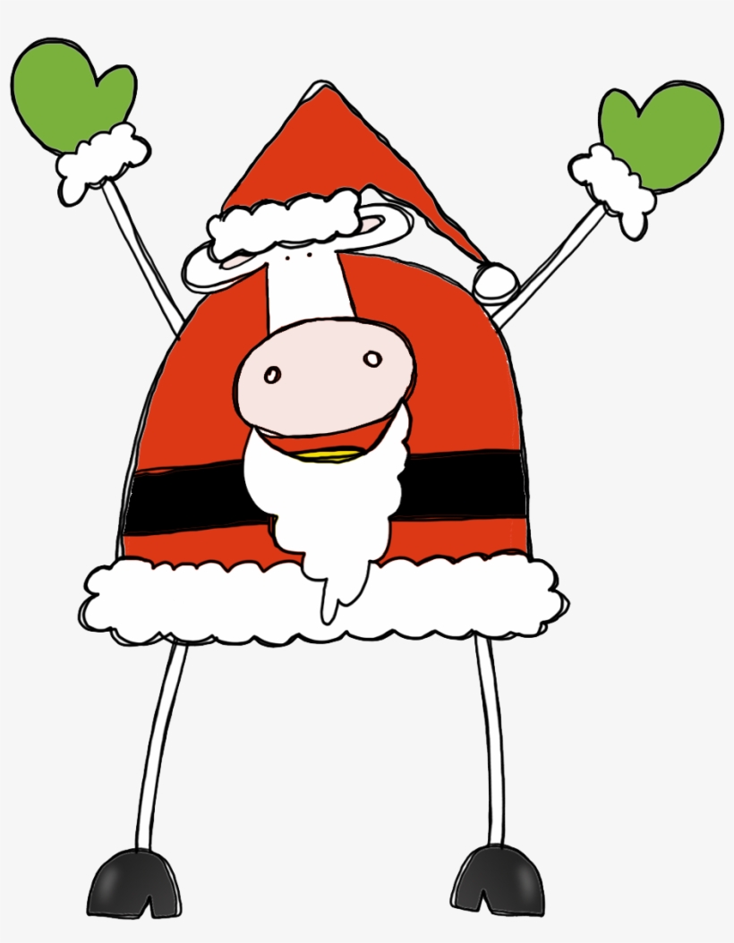 Cow Clip Art Clip Art Free Clip Art Microsoft Clip - Christmas Cow Clipart Free, transparent png download